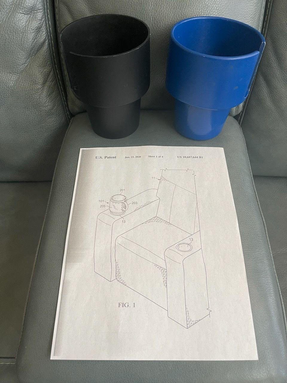 Black and Blue Cup Holder Black and Blue Cup Holder